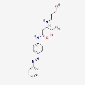 (Z)-2-((3-hydroxypropyl)amino)-4-oxo-4-((4-(phenyldiazenyl)phenyl)amino)butanoic acid