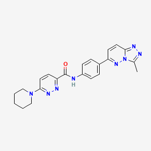 molecular formula C22H22N8O B2372902 N-(4-(3-methyl-[1,2,4]triazolo[4,3-b]pyridazin-6-yl)phenyl)-6-(piperidin-1-yl)pyridazine-3-carboxamide CAS No. 1396792-01-0
