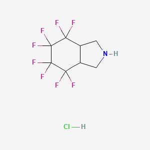 molecular formula C8H8ClF8N B2372908 4,4,5,5,6,6,7,7-八氟-八氢-1H-异吲哚盐酸盐 CAS No. 2126161-73-5