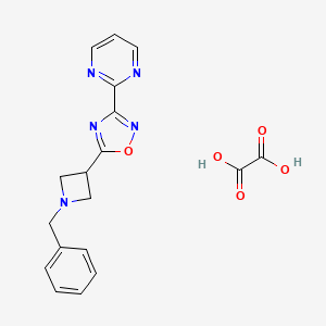 5-(1-Benzylazetidin-3-yl)-3-(pyrimidin-2-yl)-1,2,4-oxadiazole oxalate