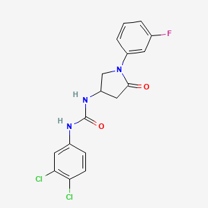 1-(3,4-Dichlorophenyl)-3-[1-(3-fluorophenyl)-5-oxopyrrolidin-3-yl]urea