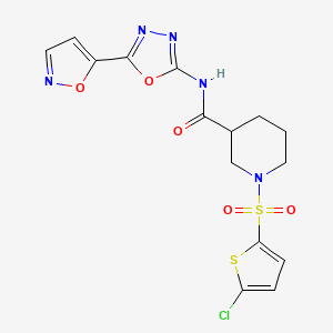 1-((5-chlorothiophen-2-yl)sulfonyl)-N-(5-(isoxazol-5-yl)-1,3,4-oxadiazol-2-yl)piperidine-3-carboxamide