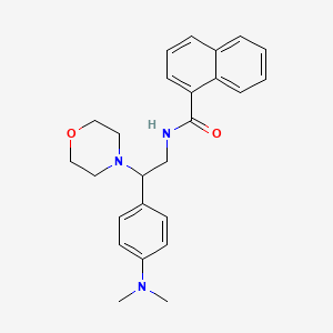 molecular formula C25H29N3O2 B2372925 N-(2-(4-(二甲氨基)苯基)-2-吗啉基乙基)-1-萘酰胺 CAS No. 941986-12-5