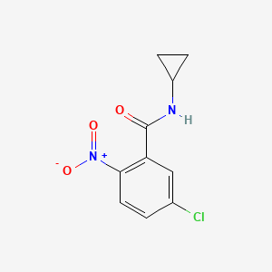 molecular formula C10H9ClN2O3 B2372928 5-氯-N-环丙基-2-硝基苯甲酰胺 CAS No. 355383-67-4