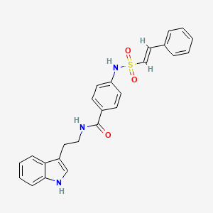 N-[2-(1H-indol-3-yl)ethyl]-4-[[(E)-2-phenylethenyl]sulfonylamino]benzamide