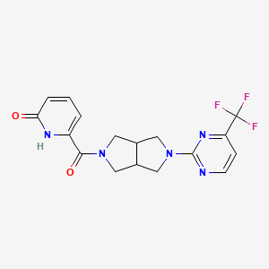 6-[2-[4-(Trifluoromethyl)pyrimidin-2-yl]-1,3,3a,4,6,6a-hexahydropyrrolo[3,4-c]pyrrole-5-carbonyl]-1H-pyridin-2-one
