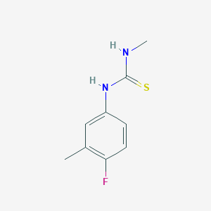 molecular formula C9H11FN2S B2372933 N-(4-fluoro-3-methylphenyl)-N'-methylthiourea CAS No. 866150-17-6