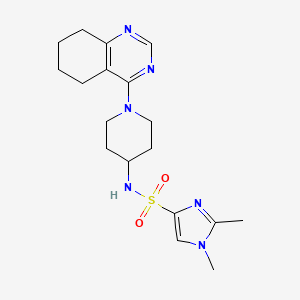 1,2-dimethyl-N-(1-(5,6,7,8-tetrahydroquinazolin-4-yl)piperidin-4-yl)-1H-imidazole-4-sulfonamide
