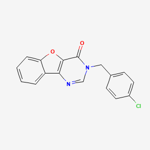 molecular formula C17H11ClN2O2 B2372946 3-(4-chlorobenzyl)[1]benzofuro[3,2-d]pyrimidin-4(3H)-one CAS No. 864923-27-3
