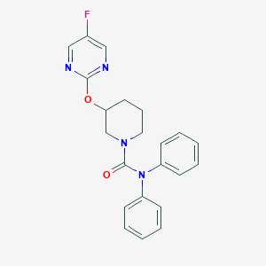 molecular formula C22H21FN4O2 B2372948 3-((5-fluoropyrimidin-2-yl)oxy)-N,N-diphenylpiperidine-1-carboxamide CAS No. 2034578-64-6