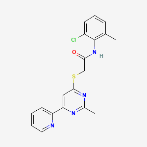 molecular formula C19H17ClN4OS B2372955 N-(2-氯-6-甲苯基)-2-((2-甲基-6-(吡啶-2-基)嘧啶-4-基)硫代)乙酰胺 CAS No. 1251694-80-0