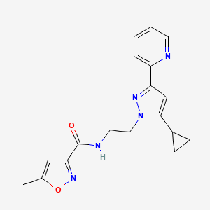N-(2-(5-cyclopropyl-3-(pyridin-2-yl)-1H-pyrazol-1-yl)ethyl)-5-methylisoxazole-3-carboxamide