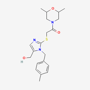 1-(2,6-dimethylmorpholino)-2-((5-(hydroxymethyl)-1-(4-methylbenzyl)-1H-imidazol-2-yl)thio)ethanone
