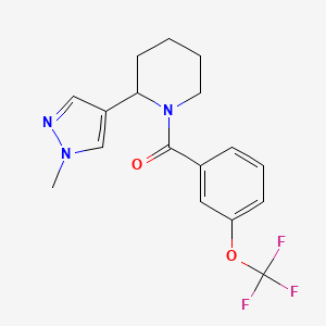 (2-(1-methyl-1H-pyrazol-4-yl)piperidin-1-yl)(3-(trifluoromethoxy)phenyl)methanone