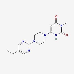 molecular formula C15H20N6O2 B2372980 6-(4-(5-ethylpyrimidin-2-yl)piperazin-1-yl)-3-methylpyrimidine-2,4(1H,3H)-dione CAS No. 2320419-29-0