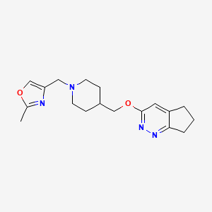 4-({5H,6H,7H-cyclopenta[c]pyridazin-3-yloxy}methyl)-1-[(2-methyl-1,3-oxazol-4-yl)methyl]piperidine