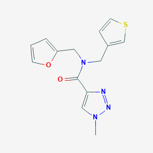 N-(furan-2-ylmethyl)-1-methyl-N-(thiophen-3-ylmethyl)-1H-1,2,3-triazole-4-carboxamide