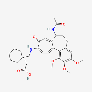 molecular formula C30H38N2O7 B2373000 [1-({[7-(Acetylamino)-1,2,3-trimethoxy-9-oxo-5,6,7,9-tetrahydrobenzo[a]heptalen-10-yl]amino}methyl)cyclohexyl]acetic acid CAS No. 1797990-10-3