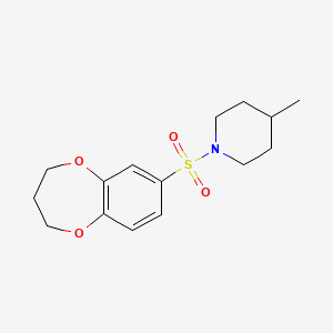 1-((3,4-dihydro-2H-benzo[b][1,4]dioxepin-7-yl)sulfonyl)-4-methylpiperidine
