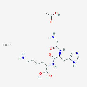 molecular formula C16H28CuN6O6+2 B237301 Prezatide copper acetate CAS No. 130120-57-9