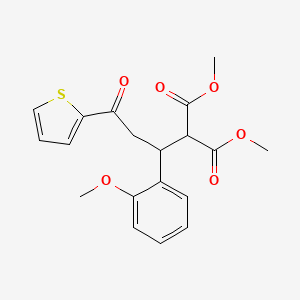 molecular formula C19H20O6S B2373017 Dimethyl 2-[1-(2-methoxyphenyl)-3-oxo-3-(2-thienyl)propyl]malonate CAS No. 685108-45-6