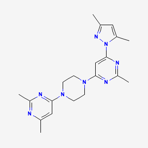 4-(3,5-Dimethylpyrazol-1-yl)-6-[4-(2,6-dimethylpyrimidin-4-yl)piperazin-1-yl]-2-methylpyrimidine