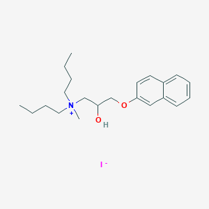 N-butyl-N-(2-hydroxy-3-(naphthalen-2-yloxy)propyl)-N-methylbutan-1-aminium iodide