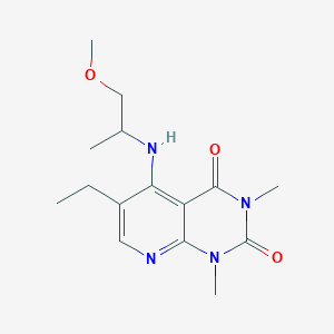 molecular formula C15H22N4O3 B2373054 6-乙基-5-((1-甲氧基丙烷-2-基)氨基)-1,3-二甲基吡啶并[2,3-d]嘧啶-2,4(1H,3H)-二酮 CAS No. 941903-86-2