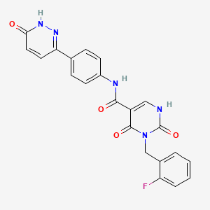 3-(2-fluorobenzyl)-N-(4-(6-hydroxypyridazin-3-yl)phenyl)-2,4-dioxo-1,2,3,4-tetrahydropyrimidine-5-carboxamide