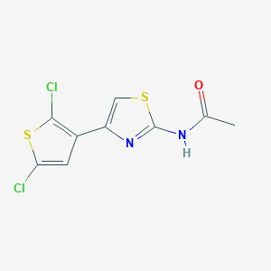 molecular formula C9H6Cl2N2OS2 B2373058 N-(4-(2,5-二氯噻吩-3-基)噻唑-2-基)乙酰胺 CAS No. 392252-17-4