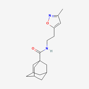 molecular formula C17H24N2O2 B2373064 (3r,5r,7r)-N-(2-(3-methylisoxazol-5-yl)ethyl)adamantane-1-carboxamide CAS No. 1396809-09-8