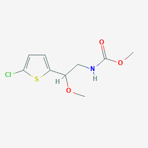 molecular formula C9H12ClNO3S B2373067 Methyl (2-(5-chlorothiophen-2-yl)-2-methoxyethyl)carbamate CAS No. 2034256-71-6