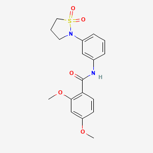 molecular formula C18H20N2O5S B2373069 N-(3-(1,1-dioxidoisothiazolidin-2-yl)phenyl)-2,4-dimethoxybenzamide CAS No. 1025821-26-4
