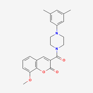 molecular formula C23H24N2O4 B2373075 Chromen-2-one, 3-[4-(3,5-dimethylphenyl)piperazine-1-carbonyl]-8-methoxy- CAS No. 694497-98-8