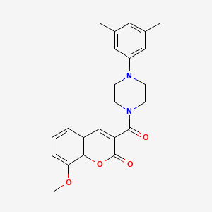 3-[4-(3,5-dimethylphenyl)piperazine-1-carbonyl]-8-methoxy-2H-chromen-2-one