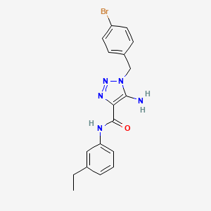 molecular formula C18H18BrN5O B2373082 5-amino-1-(4-bromobenzyl)-N-(3-ethylphenyl)-1H-1,2,3-triazole-4-carboxamide CAS No. 899973-51-4