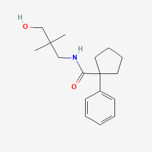 molecular formula C17H25NO2 B2373086 N-(3-羟基-2,2-二甲基丙基)-1-苯基环戊烷-1-甲酰胺 CAS No. 1023537-24-7