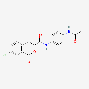 N-[4-(acetylamino)phenyl]-7-chloro-1-oxo-3,4-dihydro-1H-isochromene-3-carboxamide