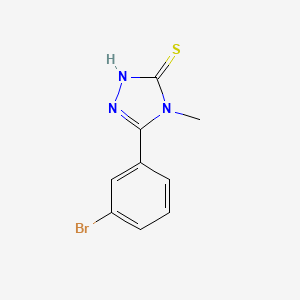 molecular formula C9H8BrN3S B2373092 5-(3-bromophenyl)-4-methyl-2,4-dihydro-3H-1,2,4-triazole-3-thione CAS No. 333771-24-7