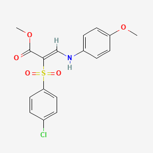 methyl (2Z)-2-[(4-chlorophenyl)sulfonyl]-3-[(4-methoxyphenyl)amino]acrylate