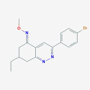 molecular formula C17H18BrN3O B2373094 氮杂(3-(4-溴苯基)-7-乙基(6,7,8-三氢噌啉-5-亚基))甲氧基甲烷 CAS No. 1024885-45-7