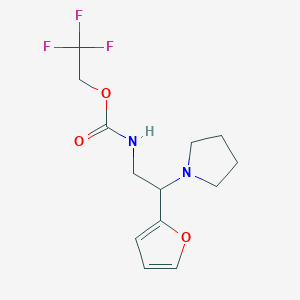2,2,2-trifluoroethyl N-[2-(furan-2-yl)-2-(pyrrolidin-1-yl)ethyl]carbamate