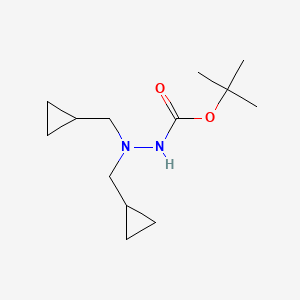 molecular formula C13H24N2O2 B2373117 tert-Butyl 2,2-bis(cyclopropylmethyl)hydrazinecarboxylate CAS No. 905929-92-2