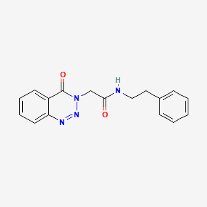 molecular formula C17H16N4O2 B2373118 2-(4-oxobenzo[d][1,2,3]triazin-3(4H)-yl)-N-phenethylacetamide CAS No. 440332-01-4