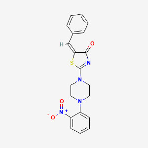 (E)-5-benzylidene-2-(4-(2-nitrophenyl)piperazin-1-yl)thiazol-4(5H)-one