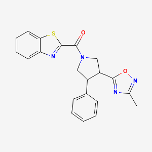Benzo[d]thiazol-2-yl(3-(3-methyl-1,2,4-oxadiazol-5-yl)-4-phenylpyrrolidin-1-yl)methanone