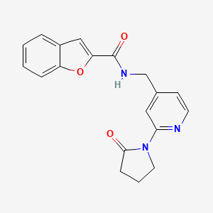 N-((2-(2-oxopyrrolidin-1-yl)pyridin-4-yl)methyl)benzofuran-2-carboxamide