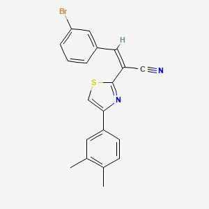 (Z)-3-(3-bromophenyl)-2-(4-(3,4-dimethylphenyl)thiazol-2-yl)acrylonitrile