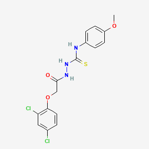 molecular formula C16H15Cl2N3O3S B2373140 1-[[2-(2,4-Dichlorophenoxy)-1-oxoethyl]amino]-3-(4-methoxyphenyl)thiourea CAS No. 69026-42-2