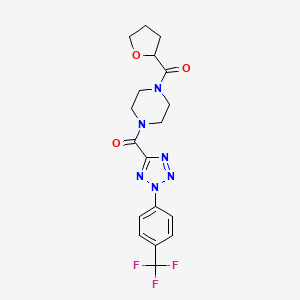 (4-(tetrahydrofuran-2-carbonyl)piperazin-1-yl)(2-(4-(trifluoromethyl)phenyl)-2H-tetrazol-5-yl)methanone